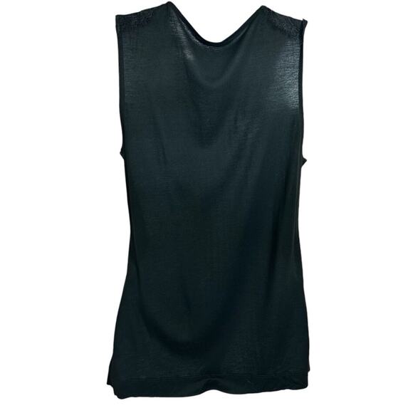 Ann Taylor LOFT Black Blouse Sleeveless Blouse Sz XS Lace Overlay Top - Picture 6 of 7